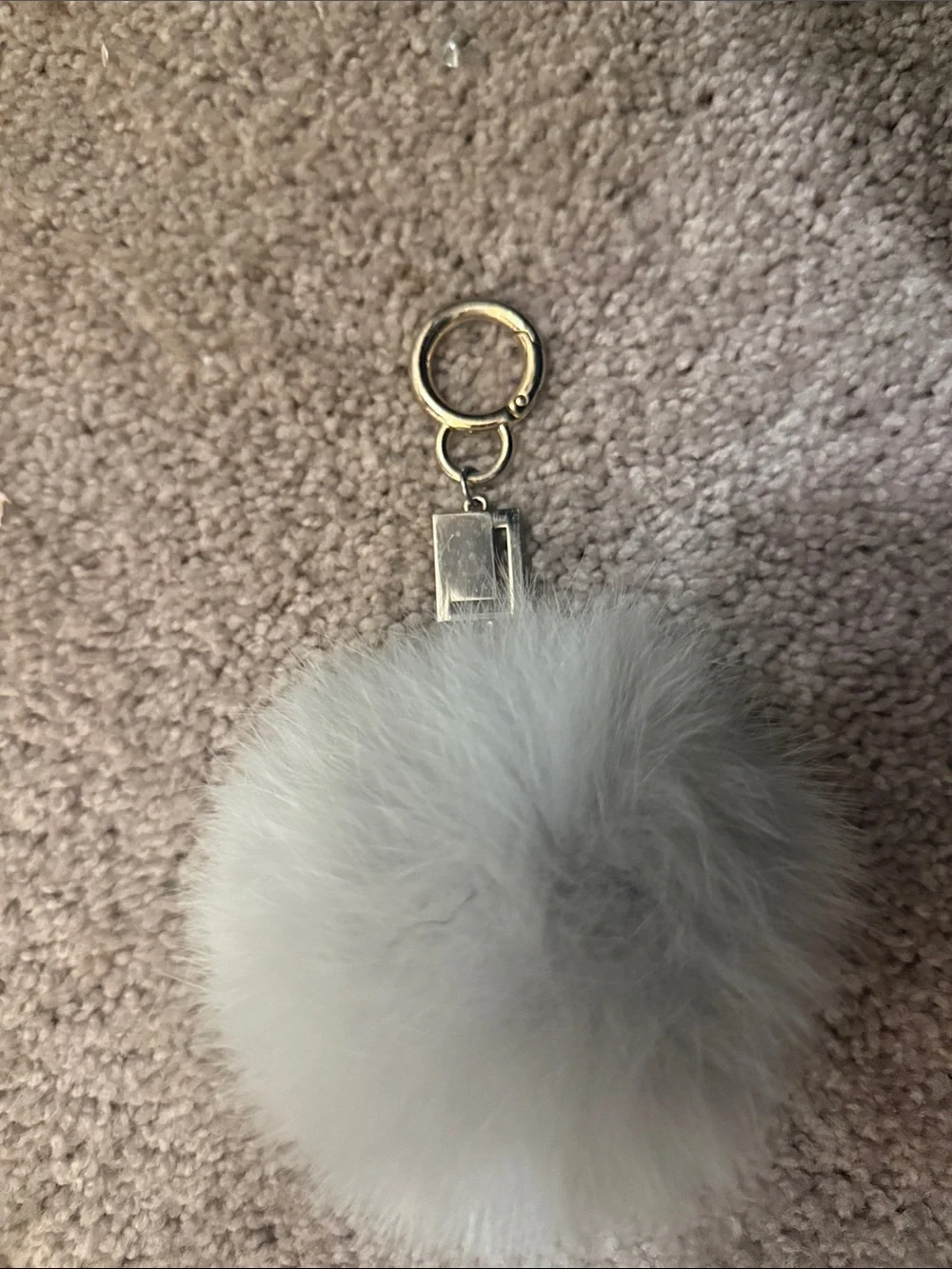 Faux Fur Pom Keychain